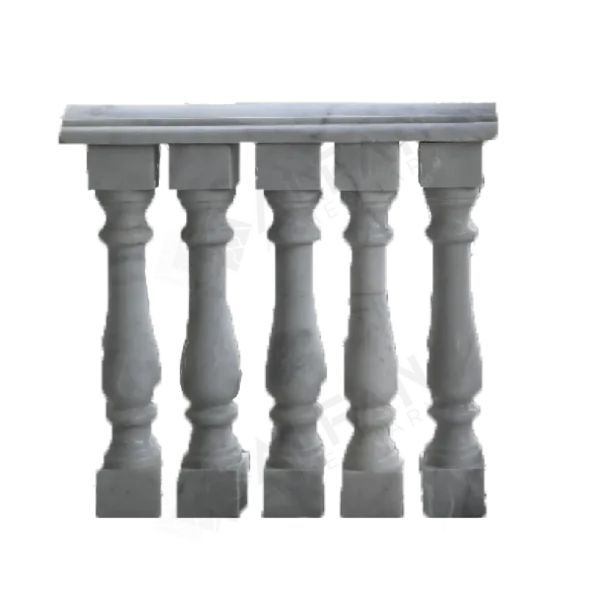 Mugla White Baluster with Top Rail