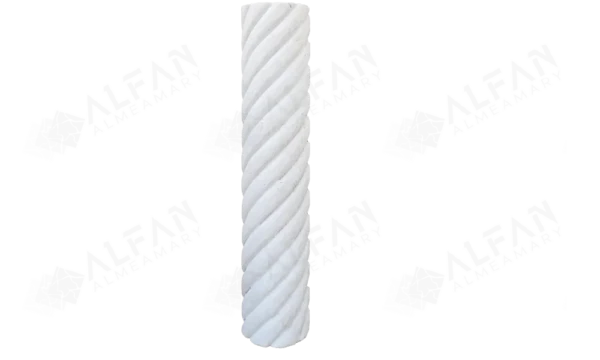 Column Twisted Stone Semi Circle Filled